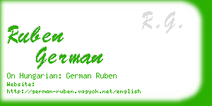 ruben german business card